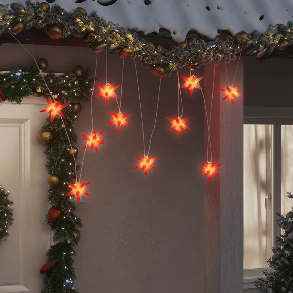 Ziemassvētku lampiņa, sarkana, 10 cm, 10 LED spuldzes