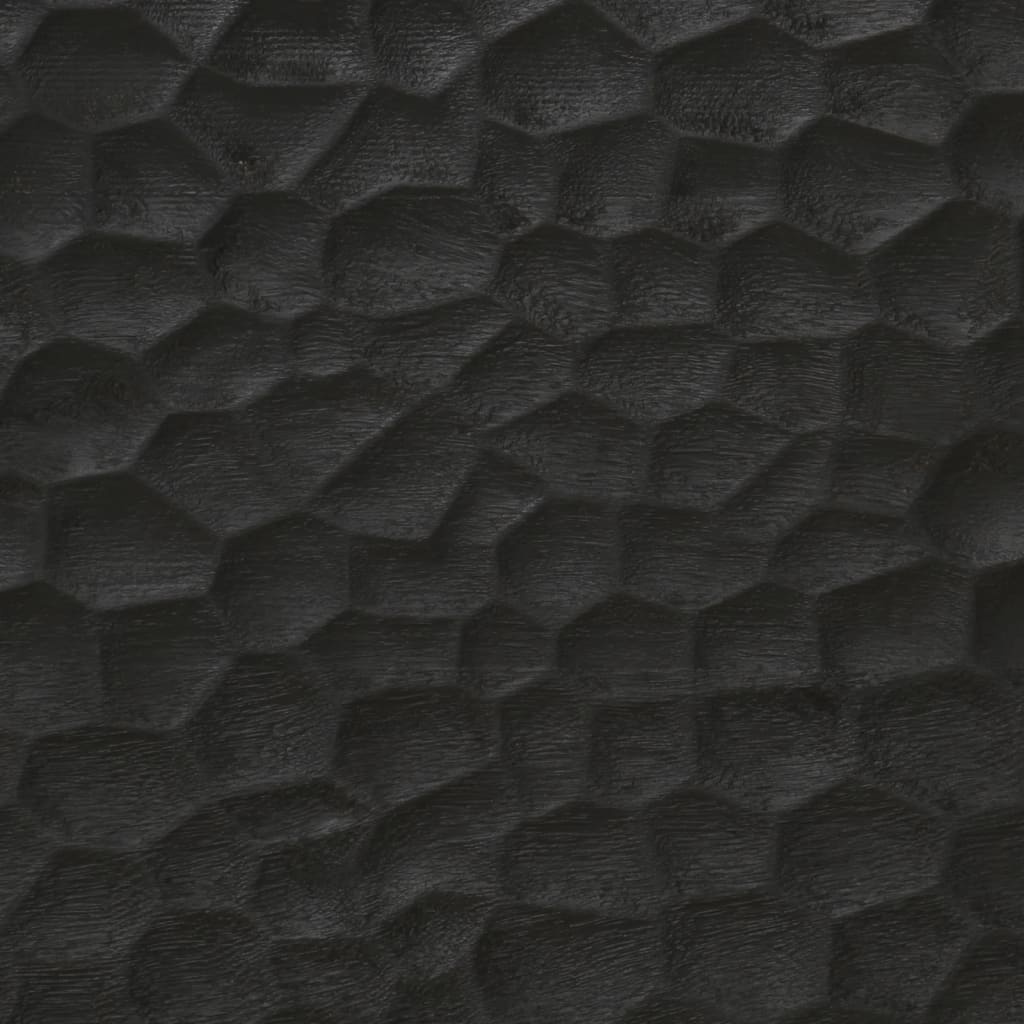 Sānu skapītis, melns, 60x33x75 cm, mango masīvkoks