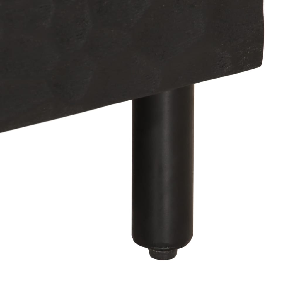 TV cabinet, black, 100x33x46cm, solid mango wood