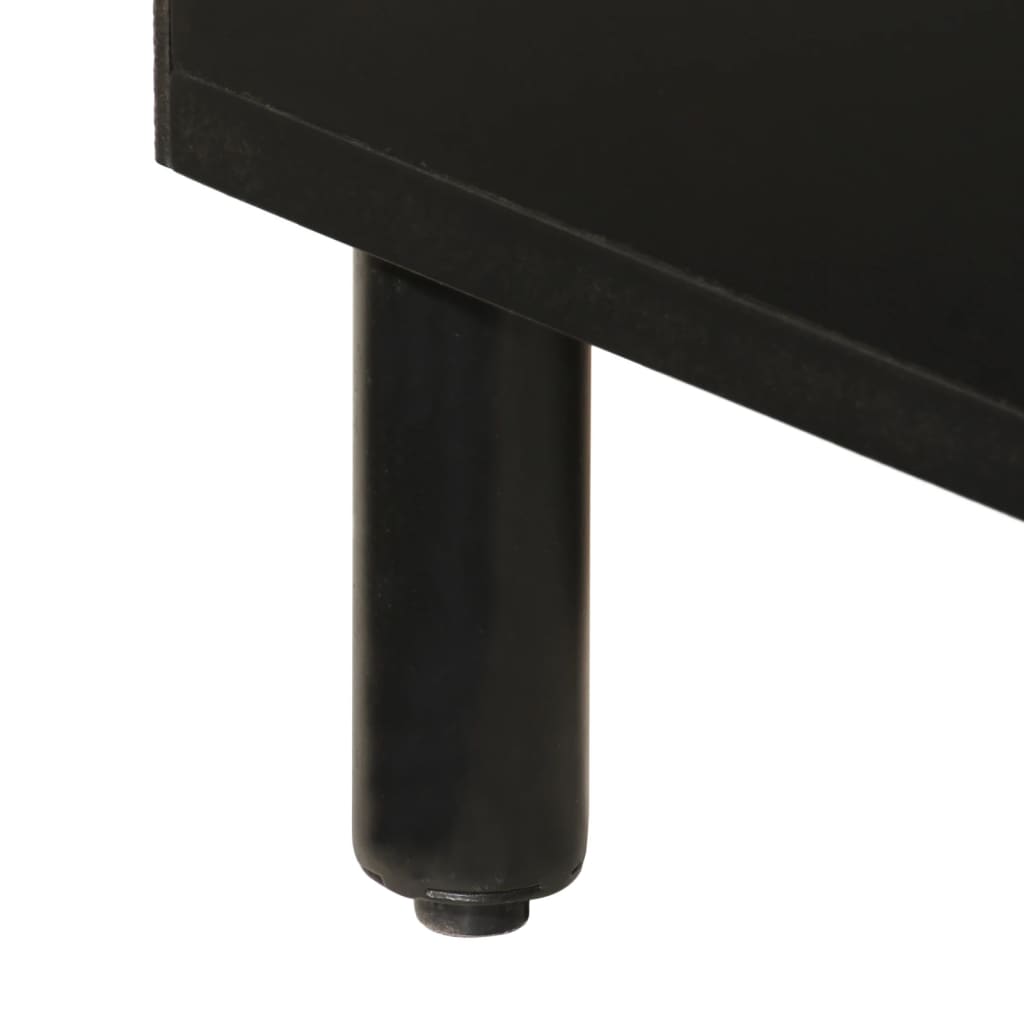 Bathroom cabinet, black, 38x33x160cm, solid mango wood