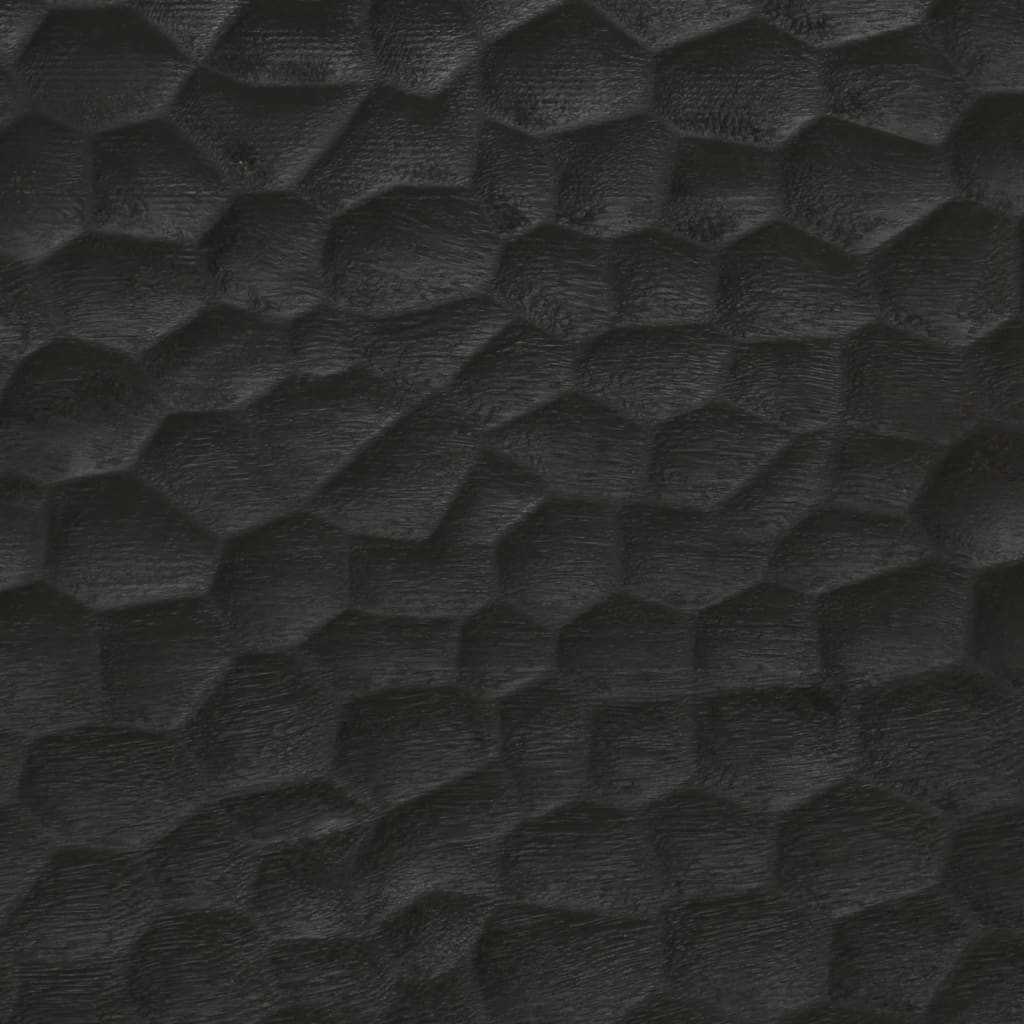 Vonios veidrodis, juodas, 50x70x2,5cm, mango masyvas ir stiklas