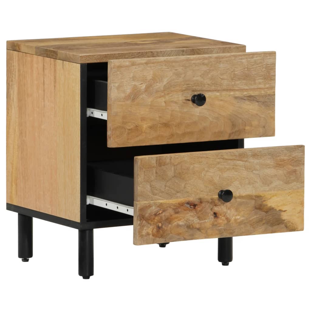Bedside cabinets, 2 pcs., 40x33x46cm, solid mango wood