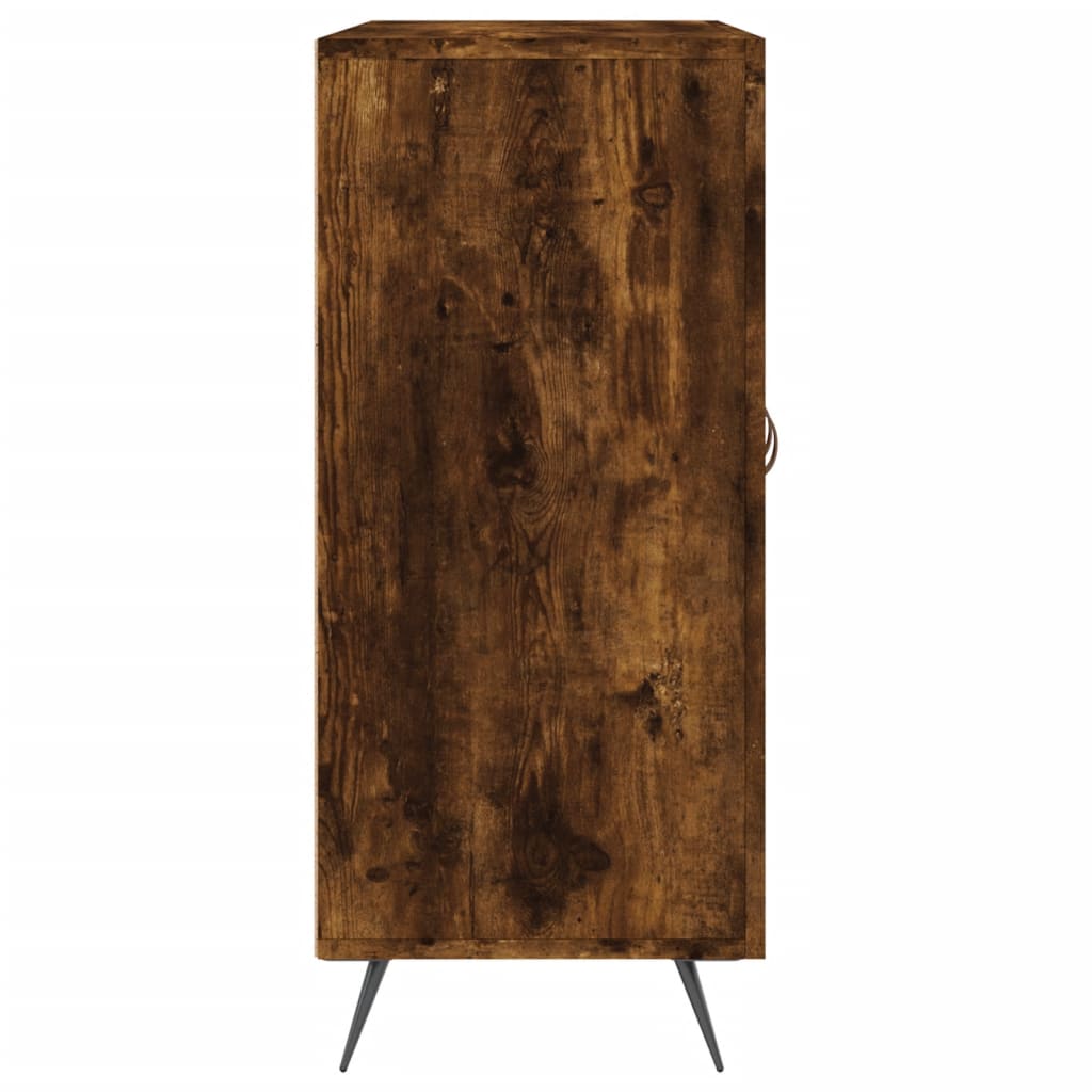 Sideboard, smoked oak, 90x34x80cm, engineered wood