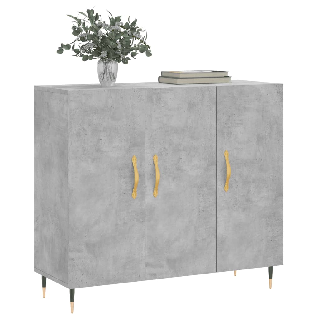 Sideboard, concrete gray, 90x34x80cm, engineered wood