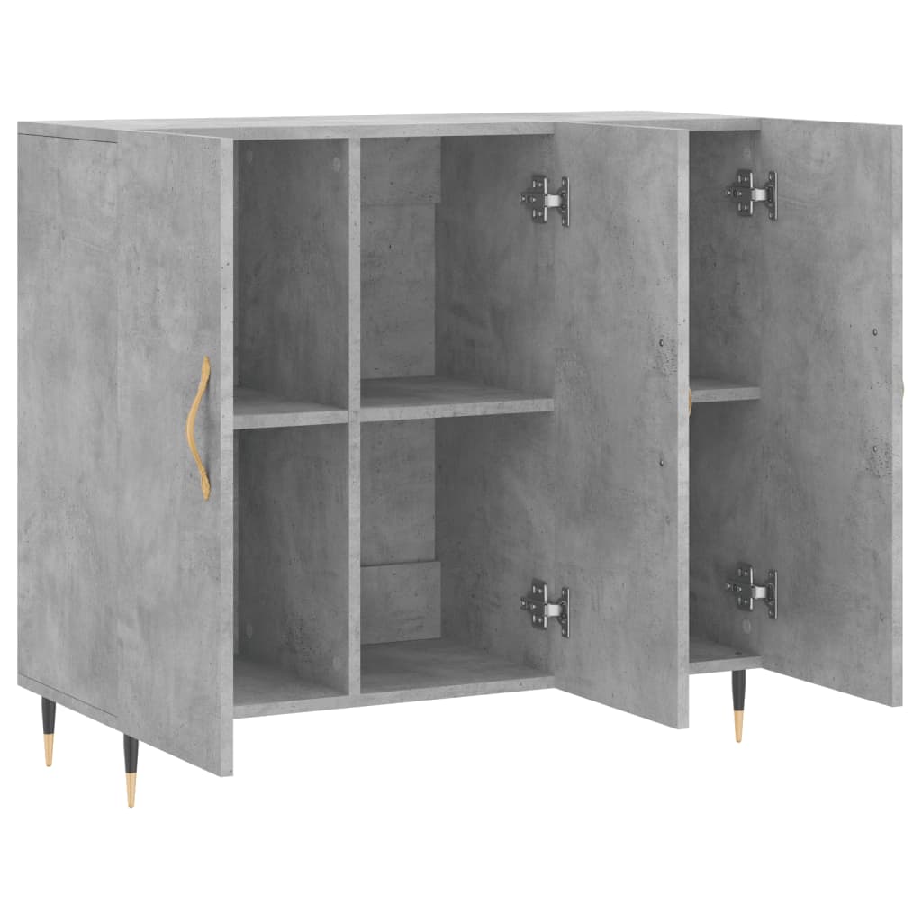 Sideboard, concrete gray, 90x34x80cm, engineered wood