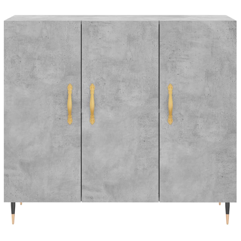 Sideboard, concrete gray, 90x34x80cm, engineered wood