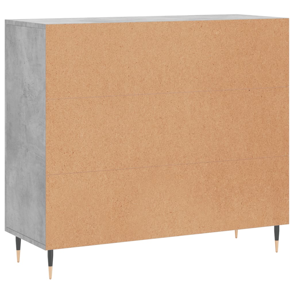 Sideboard, concrete gray, 90x34x80cm, engineered wood