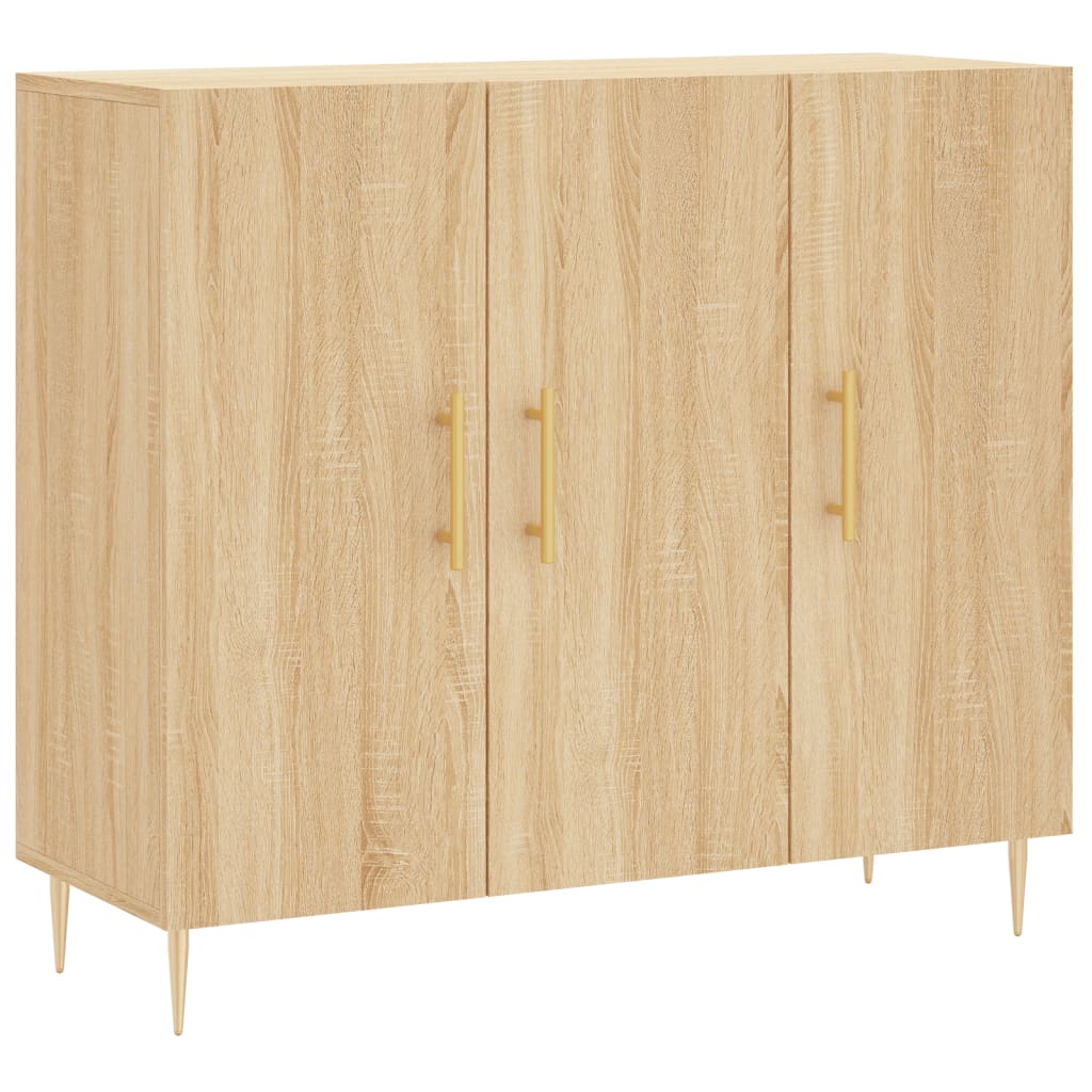 Sideboard, Sonoma oak, 90x34x80cm, engineered wood