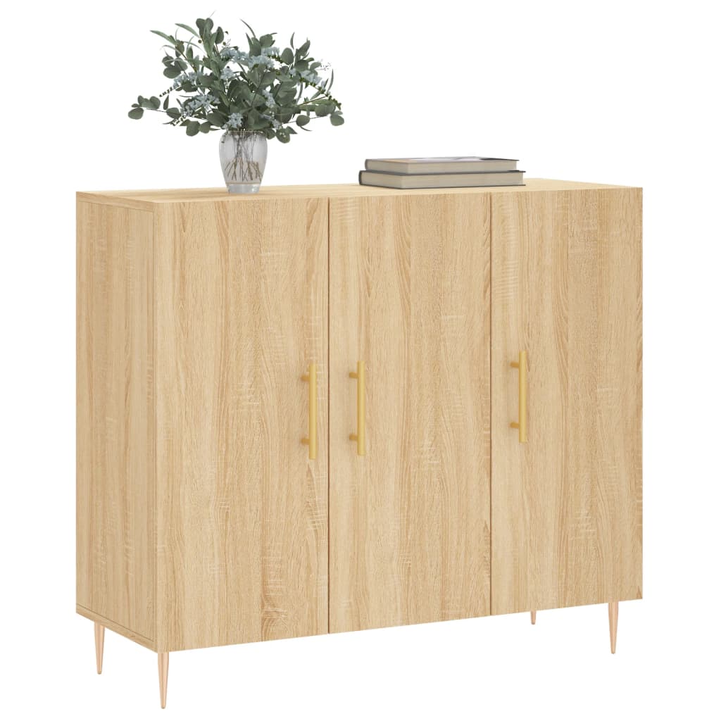 Sideboard, Sonoma oak, 90x34x80cm, engineered wood