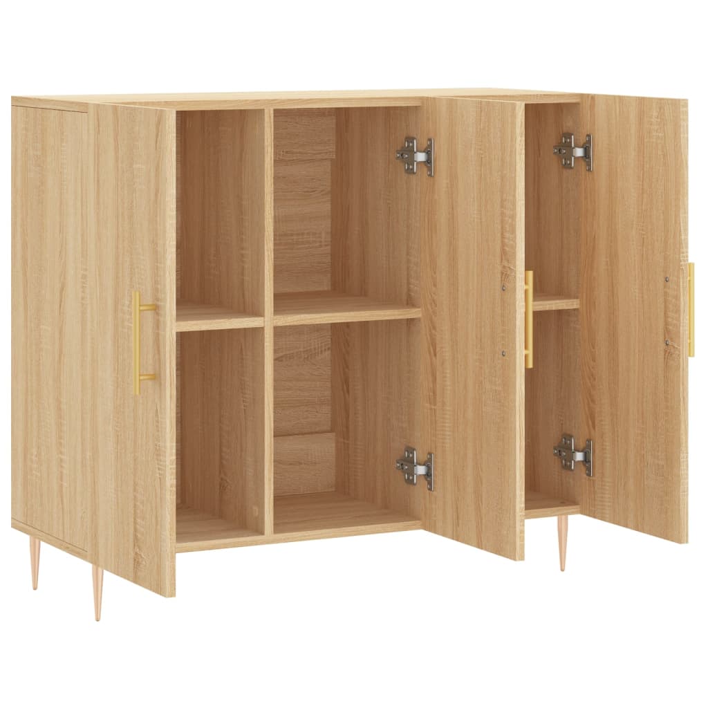 Sideboard, Sonoma oak, 90x34x80cm, engineered wood