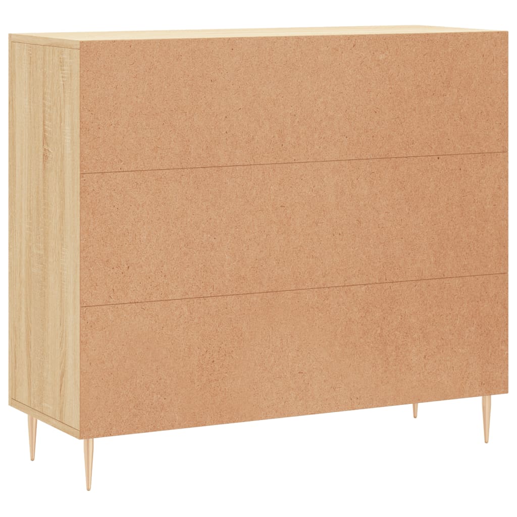 Sideboard, Sonoma oak, 90x34x80cm, engineered wood