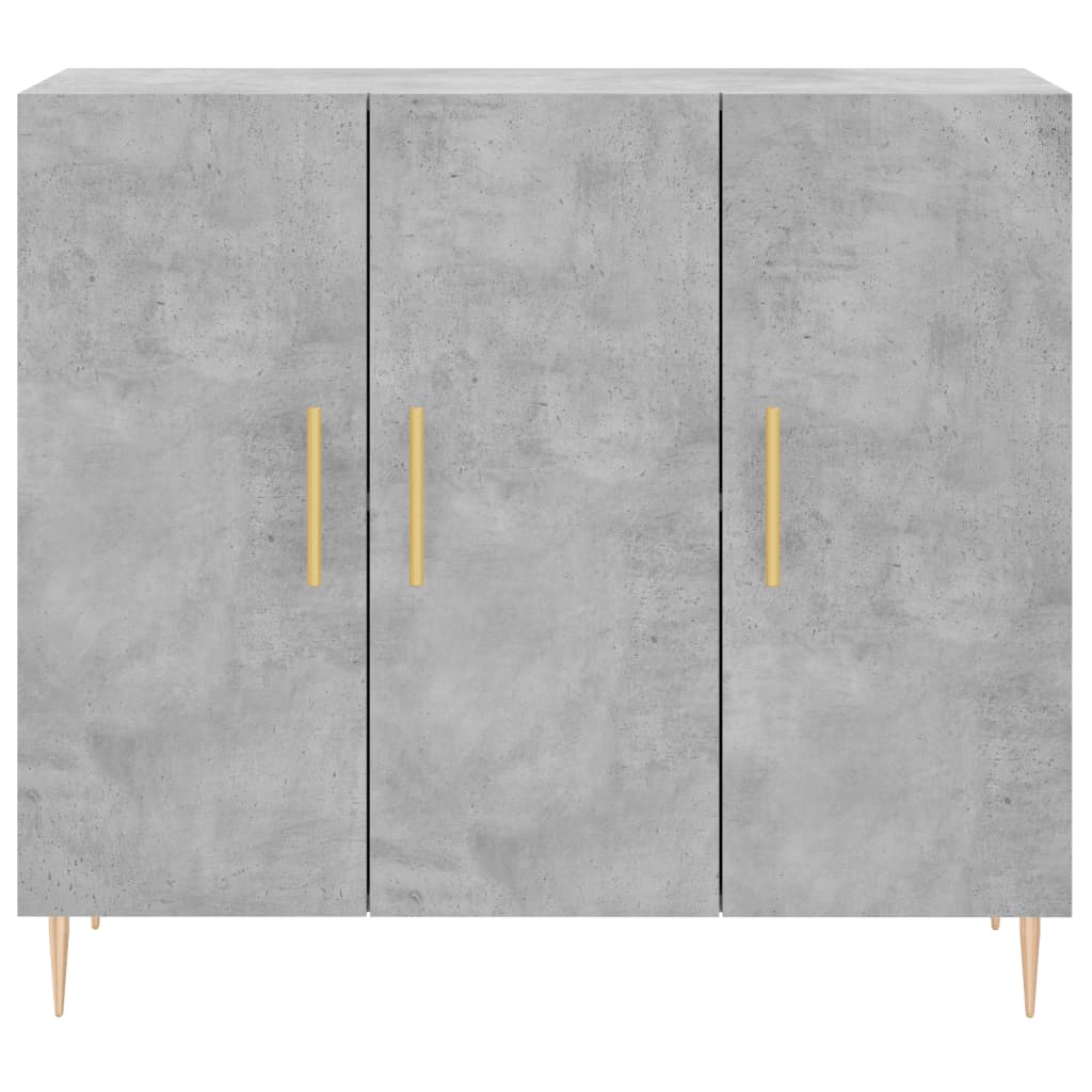 Sānu skapītis, betona pelēks, 90x34x80cm, apstrādāta koksne