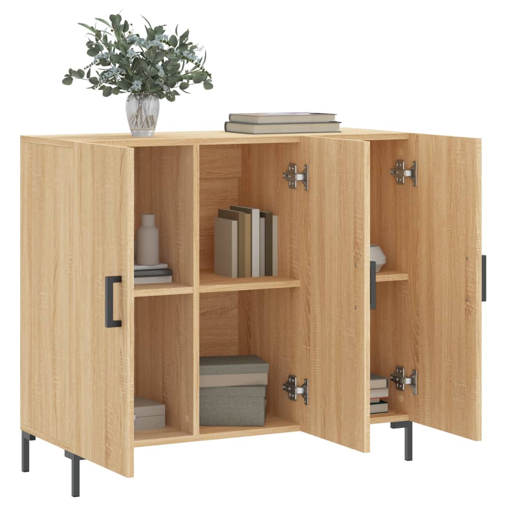 Sideboard, Sonoma oak, 90x34x80cm, engineered wood