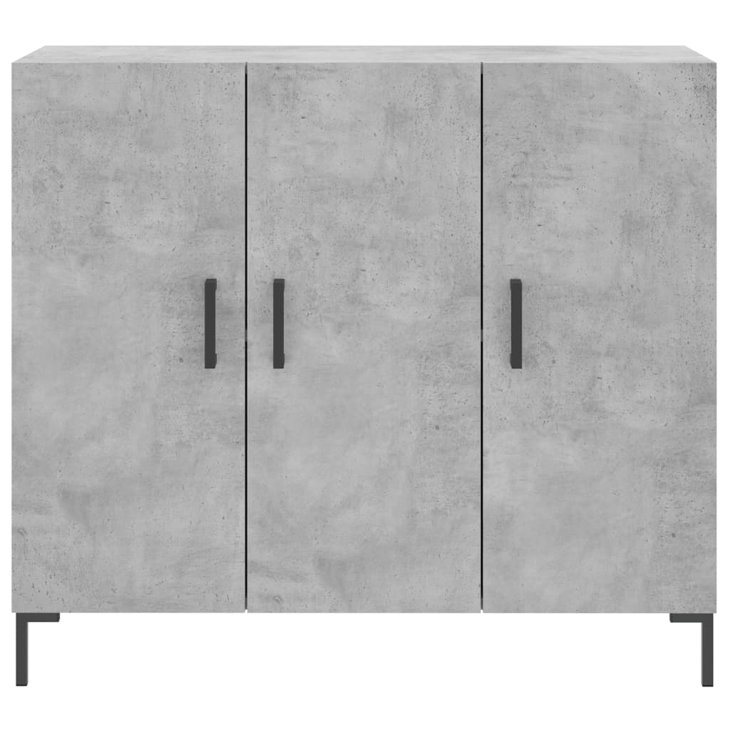 Sānu skapītis, betona pelēks, 90x34x80cm, apstrādāta koksne
