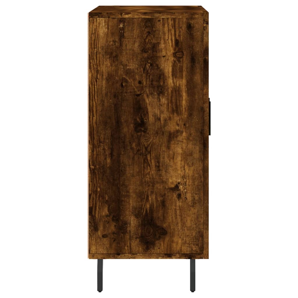 Sideboard, smoked oak, 90x34x80cm, engineered wood