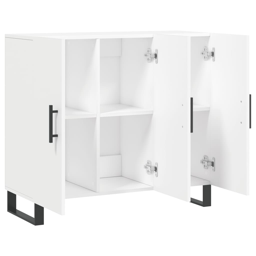 Sideboard, white, 90x34x80cm, engineered wood