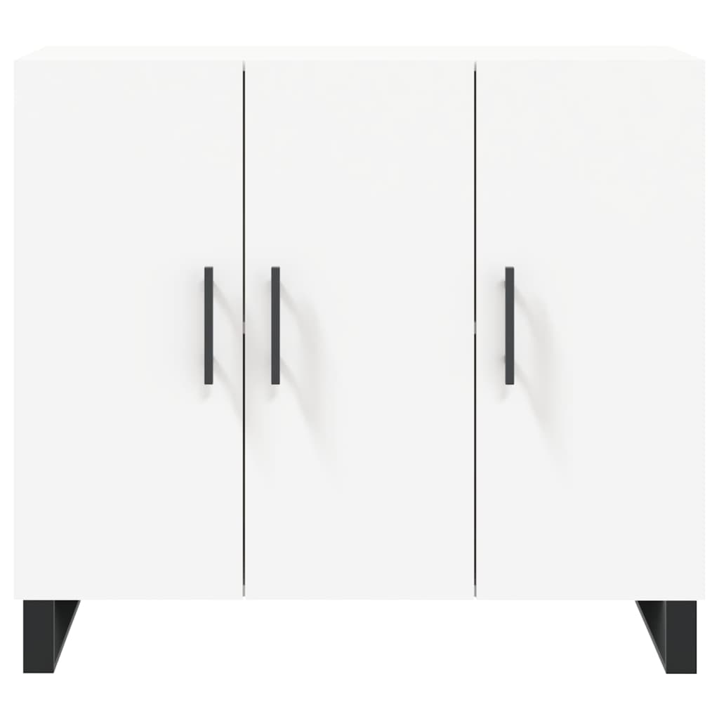 Sideboard, white, 90x34x80cm, engineered wood