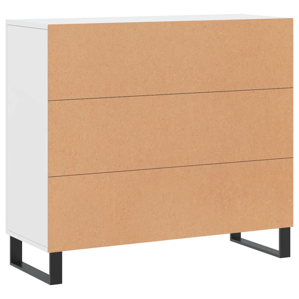 Sideboard, white, 90x34x80cm, engineered wood