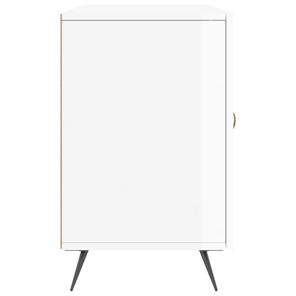 Side cabinet, white, 100x36x60cm, engineered wood, high-gloss