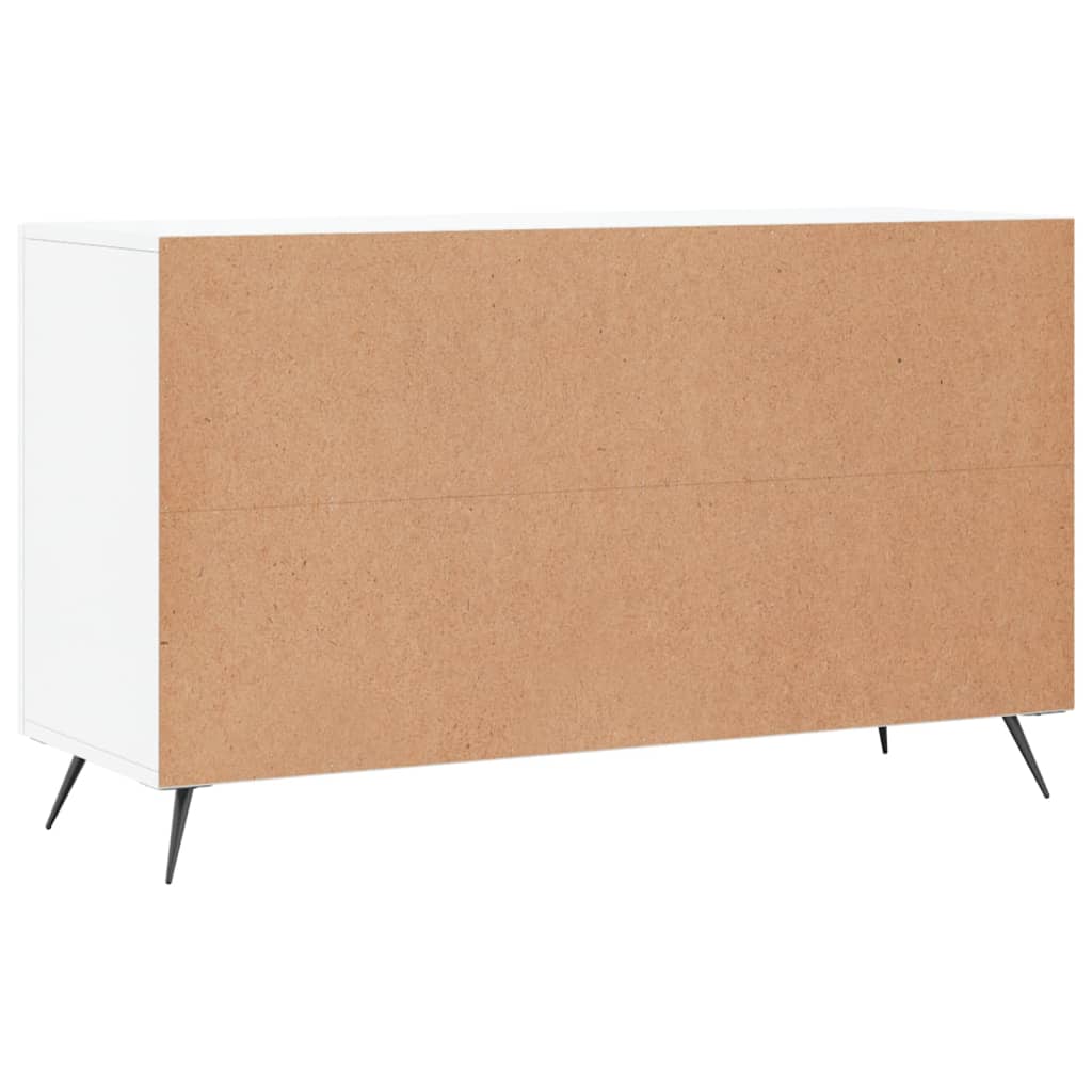 Side cabinet, white, 100x36x60cm, engineered wood, high-gloss