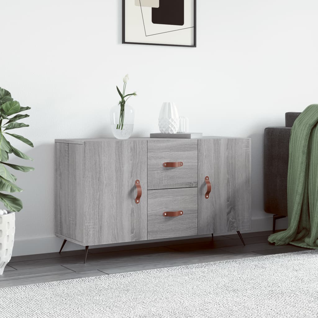 Šoninė spintelė, pilka ąžuolo, 100x36x60cm, apdirbta mediena