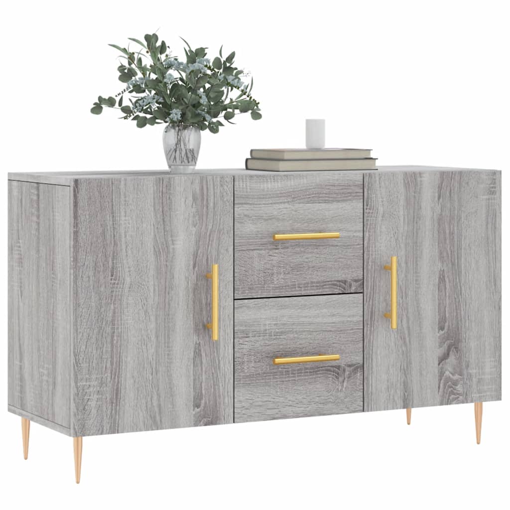 Sideboard, gray oak, 100x36x60cm, engineered wood