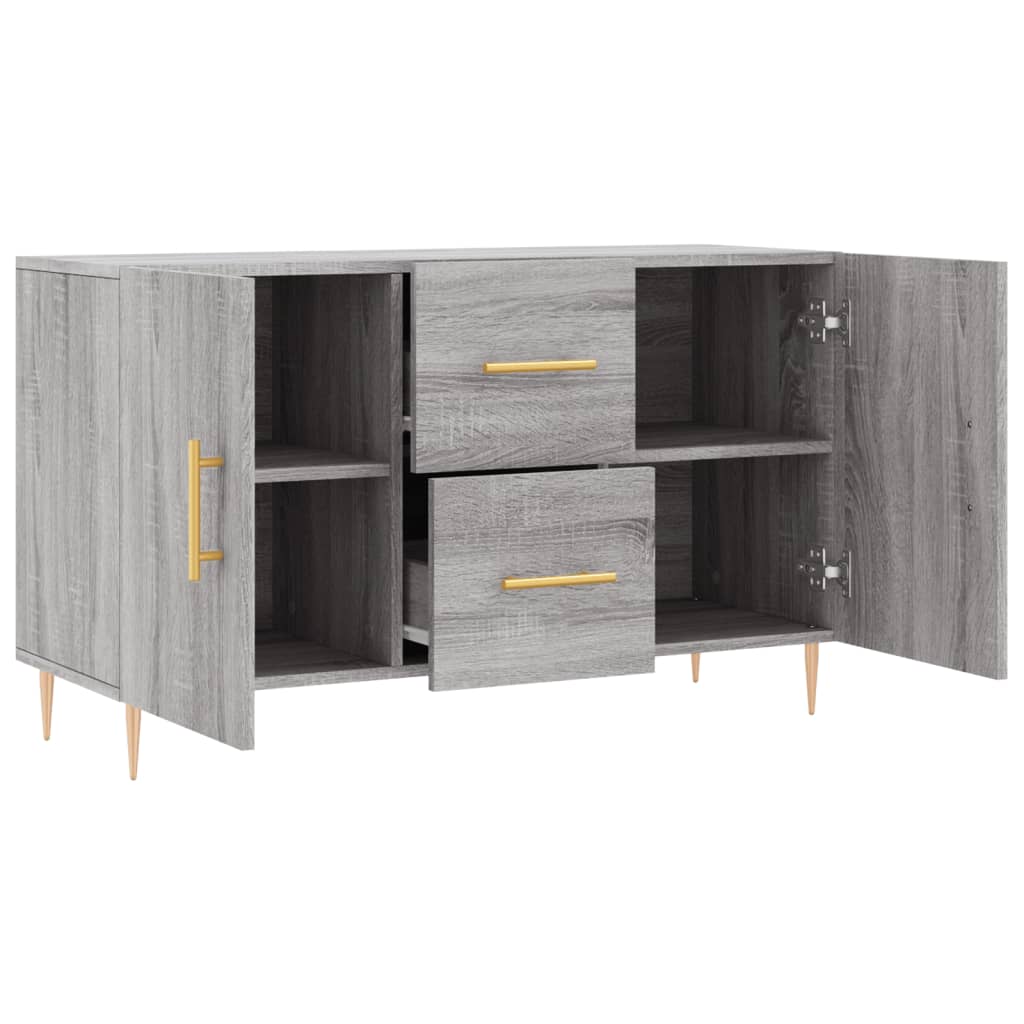 Sideboard, gray oak, 100x36x60cm, engineered wood