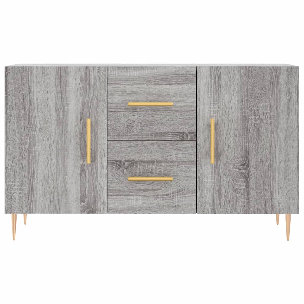 Sideboard, gray oak, 100x36x60cm, engineered wood