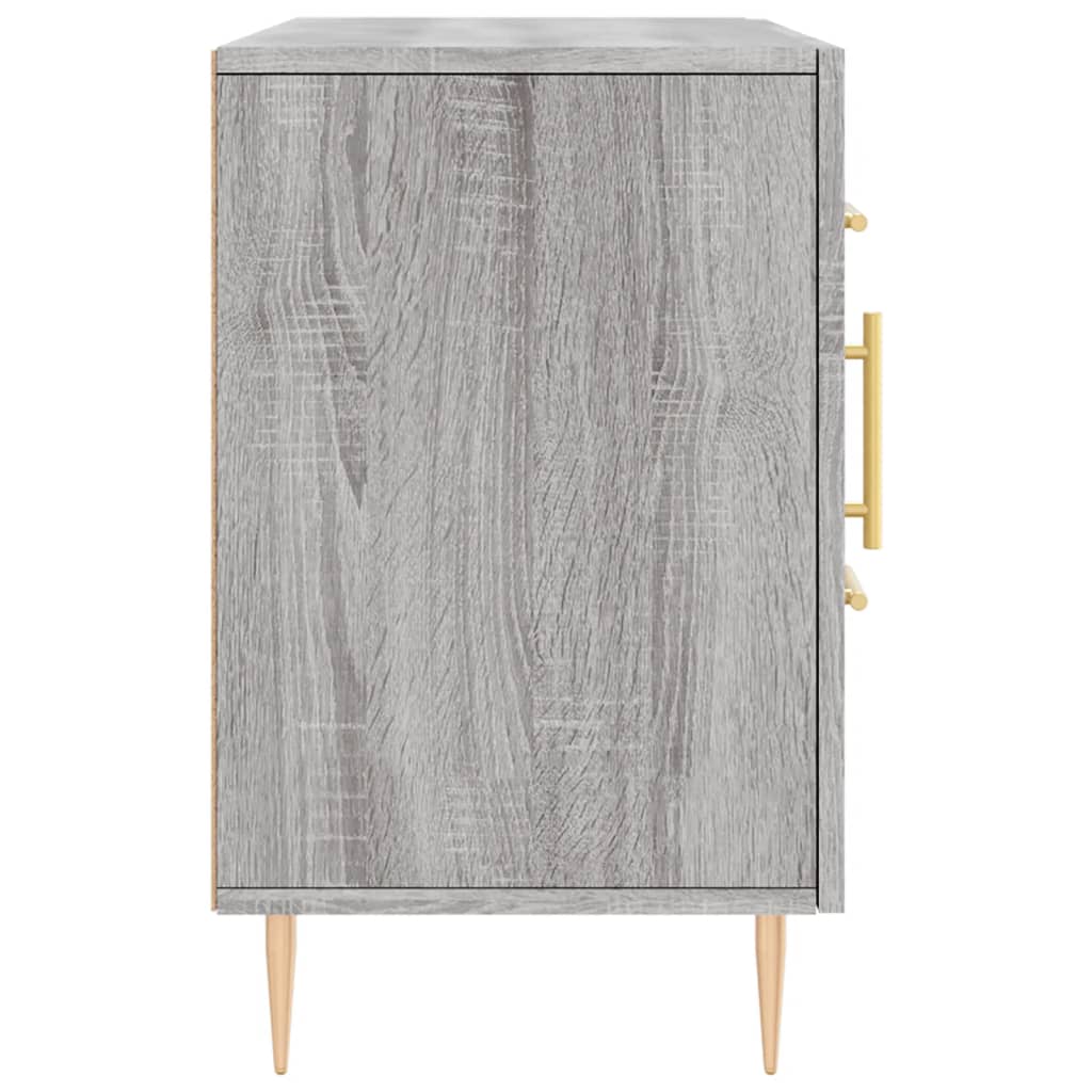 Sideboard, gray oak, 100x36x60cm, engineered wood
