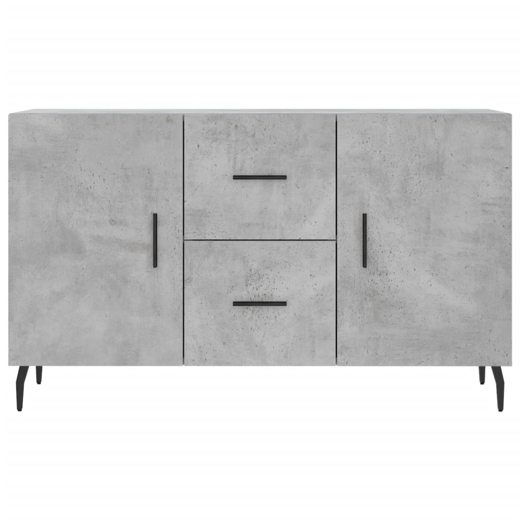 Sānu skapītis, betona pelēkā krāsā, 100x36x60 cm, apstrādāta koksne
