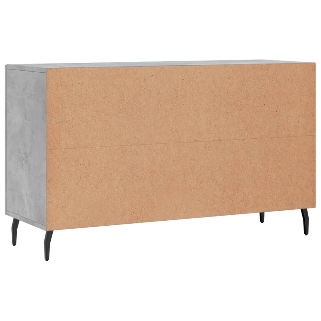 Sānu skapītis, betona pelēkā krāsā, 100x36x60 cm, apstrādāta koksne