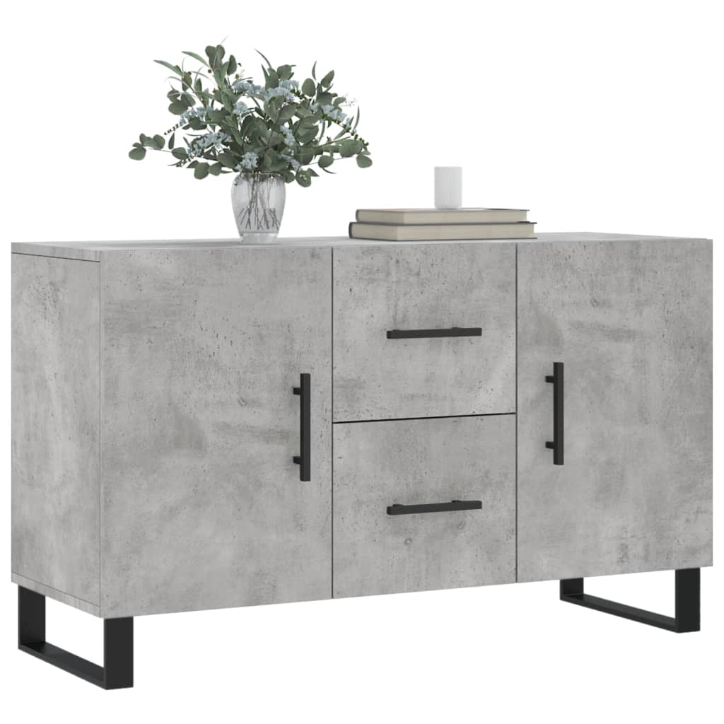 Šoninė spintelė, betono pilka, 100x36x60cm, apdirbta mediena