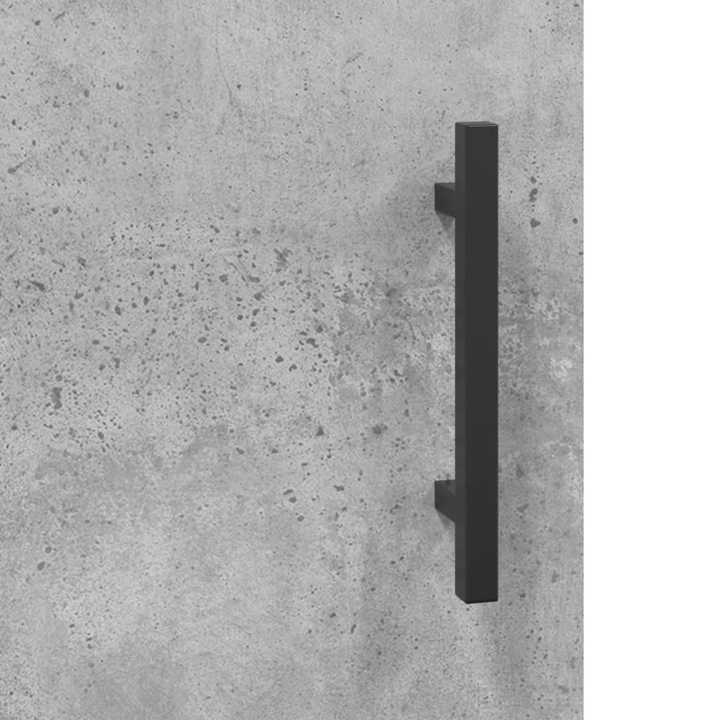 Šoninė spintelė, betono pilka, 100x36x60cm, apdirbta mediena