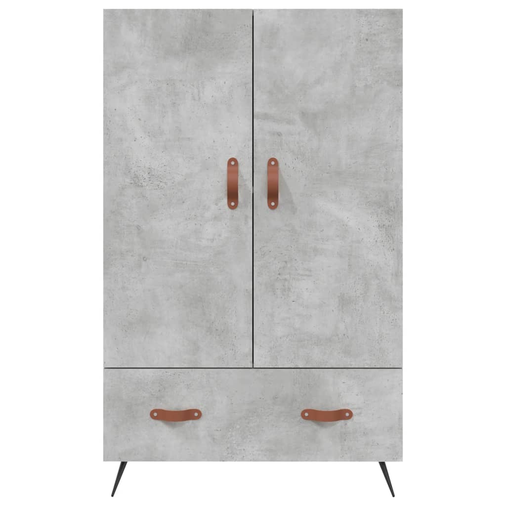 Kumode, betona pelēka krāsa, 69,5x31x115cm, apstrādāta koksne