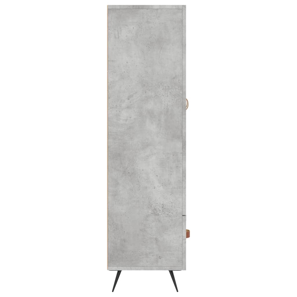 Kumode, betona pelēka krāsa, 69,5x31x115cm, apstrādāta koksne