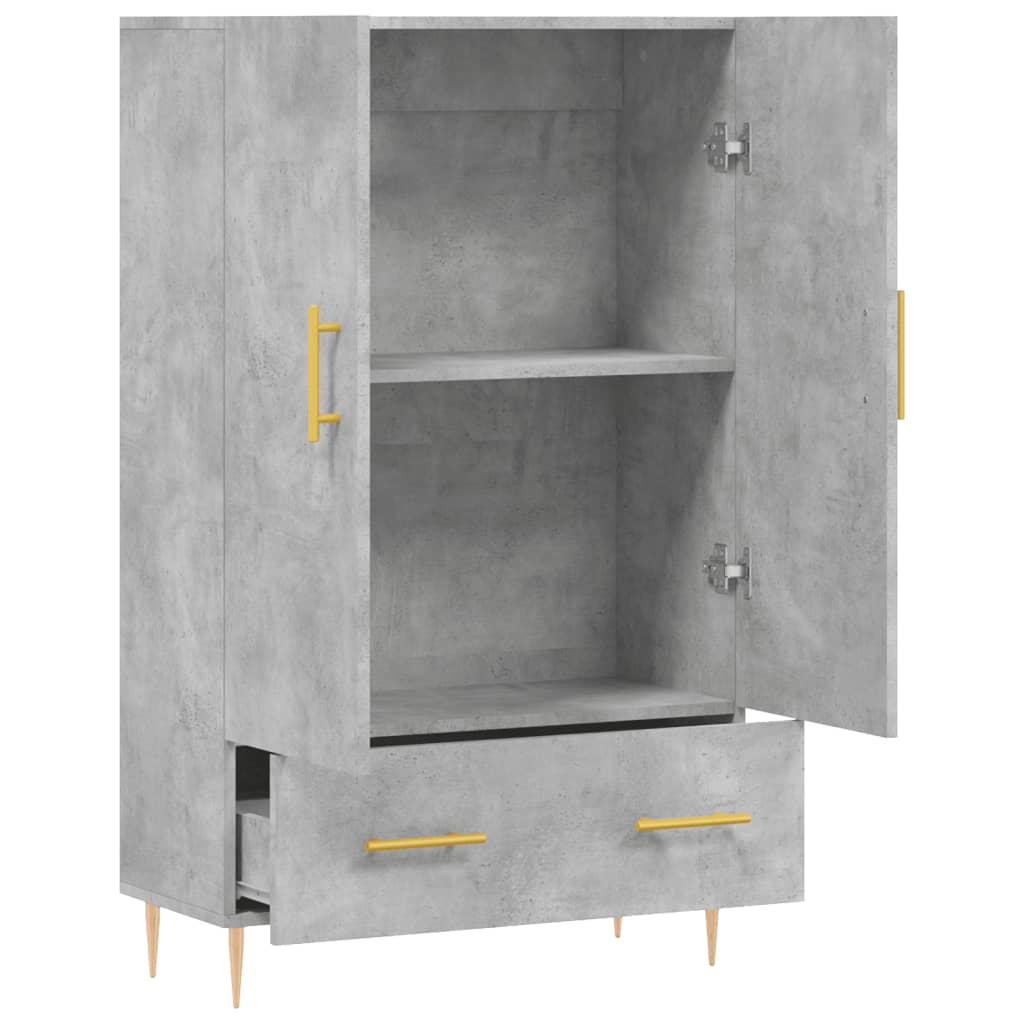 Komoda, betono pilkos spalvos, 69,5x31x115cm, apdirbta mediena
