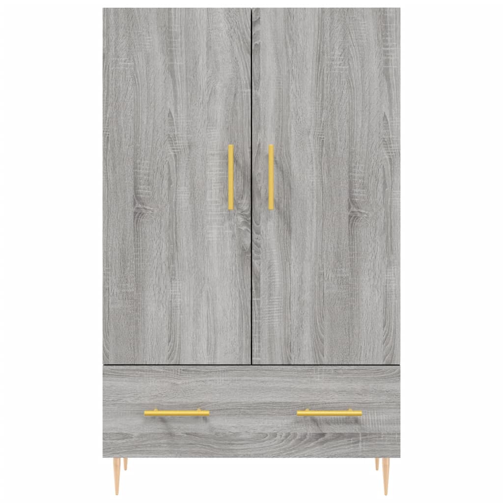 Kumode, pelēka ozolkoka krāsā, 69,5x31x115cm, apstrādāta koksne