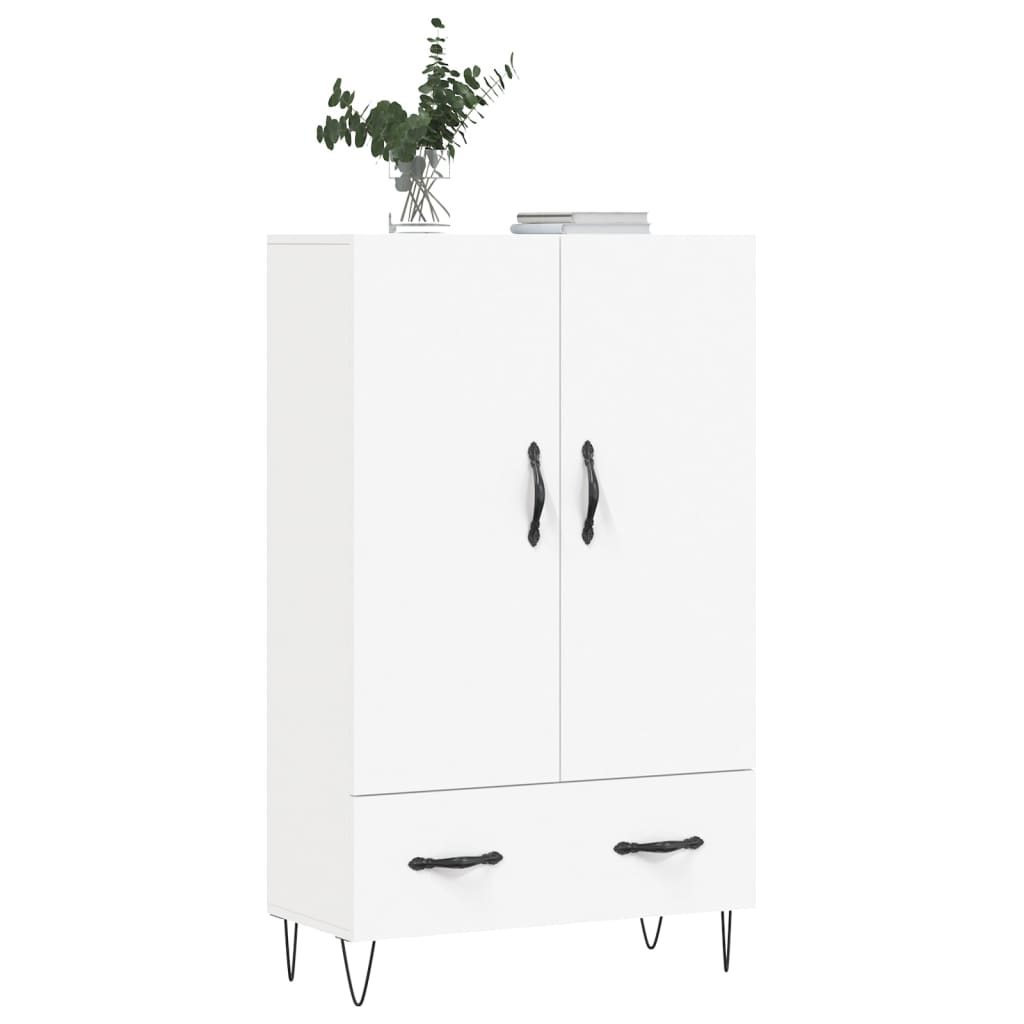 Chest of drawers, white, 69.5x31x115cm, engineered wood