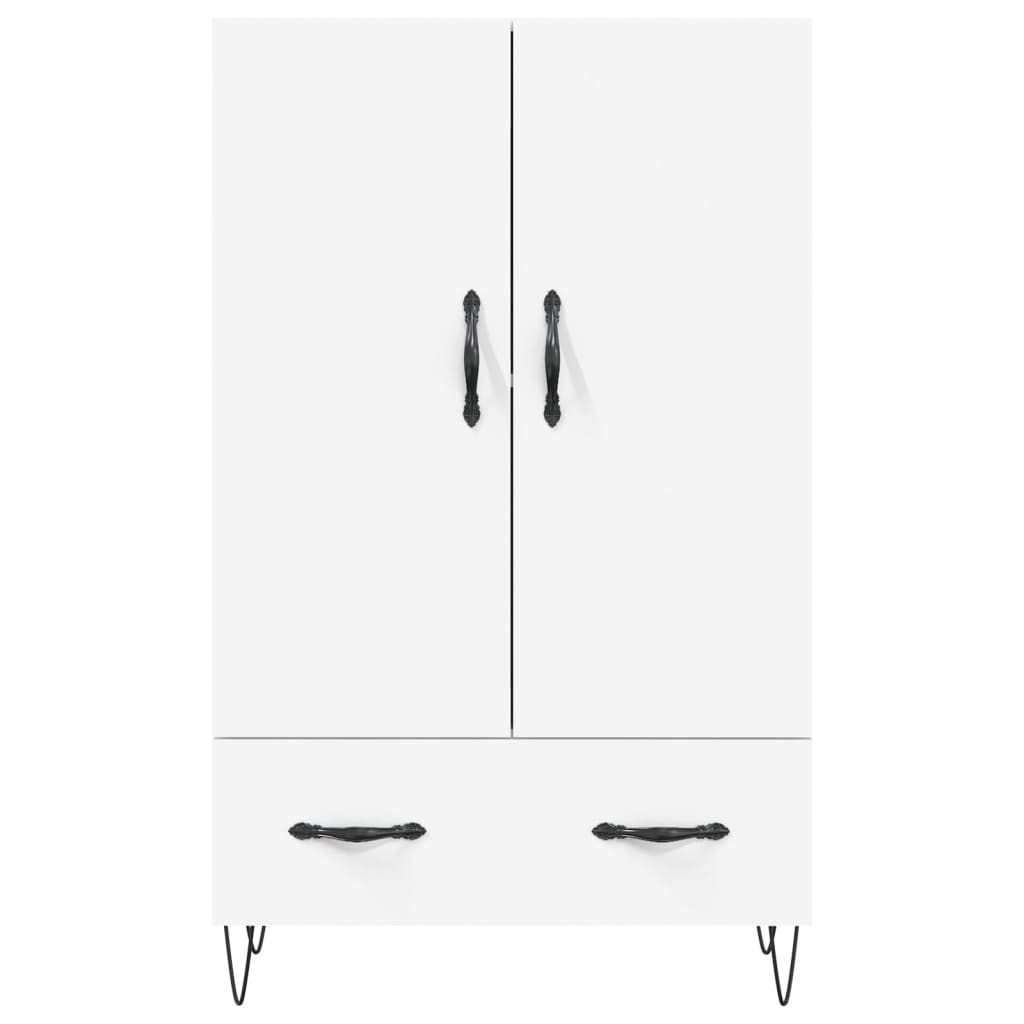 Chest of drawers, white, 69.5x31x115cm, engineered wood