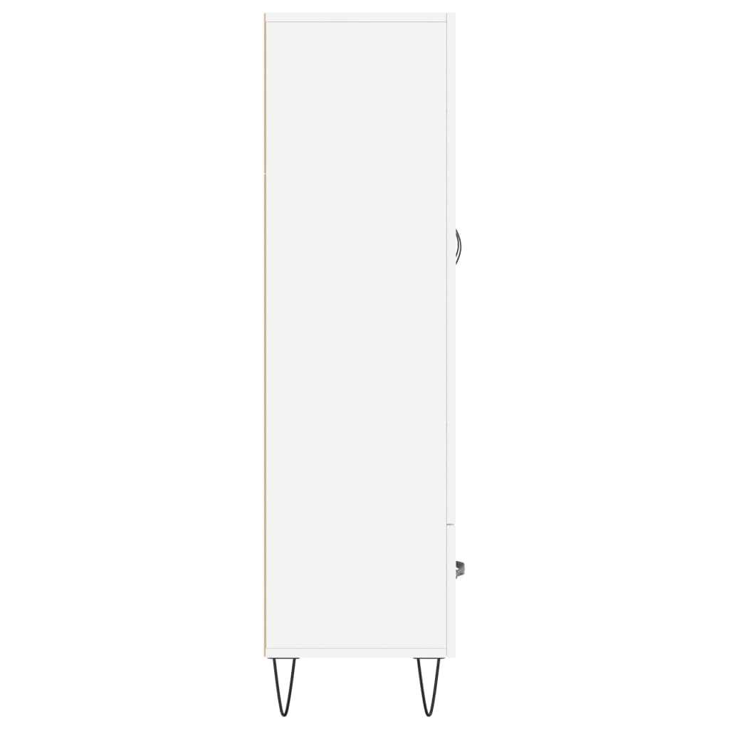 Chest of drawers, white, 69.5x31x115cm, engineered wood