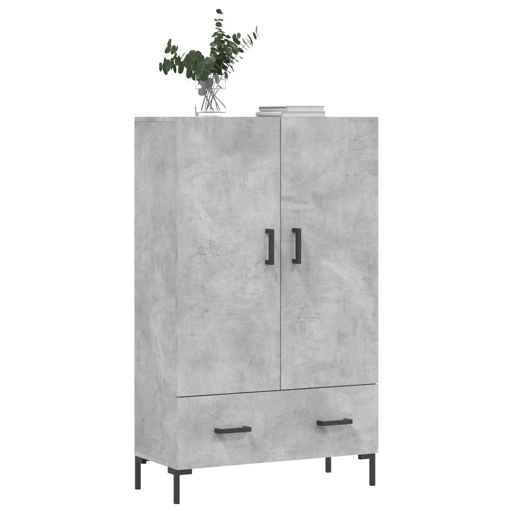 Chest of drawers, concrete grey, 69.5x31x115cm, engineered wood