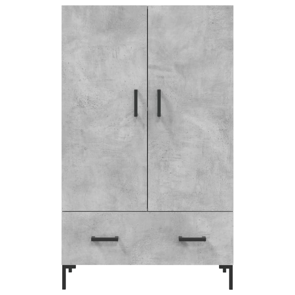 Chest of drawers, concrete grey, 69.5x31x115cm, engineered wood