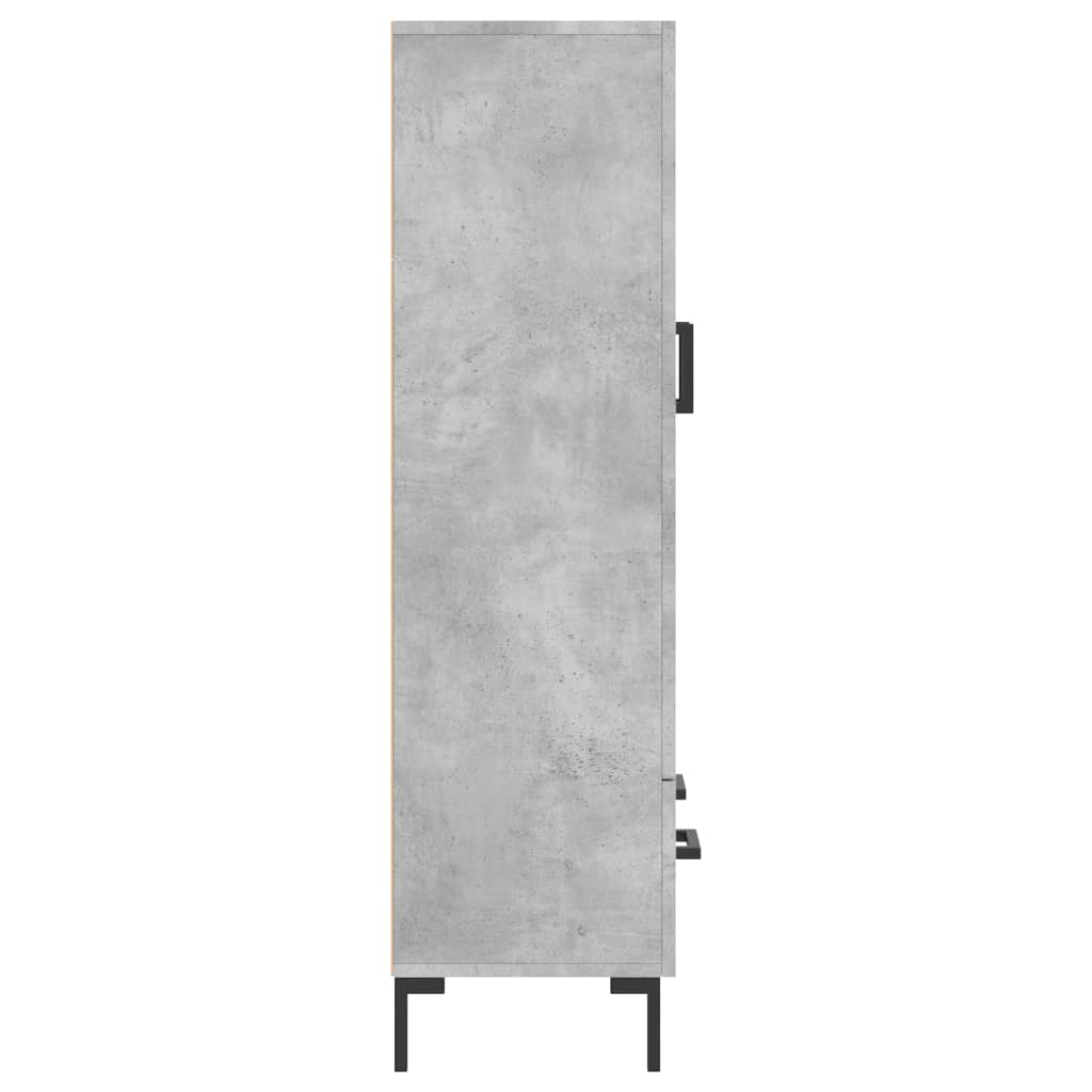 Chest of drawers, concrete grey, 69.5x31x115cm, engineered wood