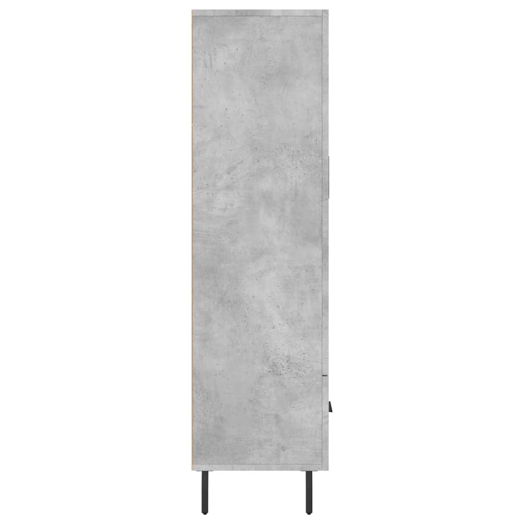 Chest of drawers, concrete grey, 69.5x31x115cm, engineered wood