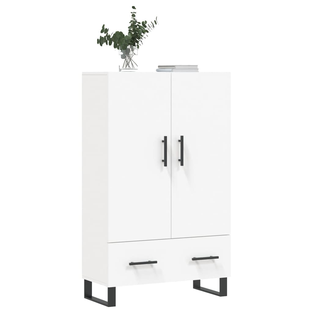 Chest of drawers, white, 69.5x31x115cm, engineered wood