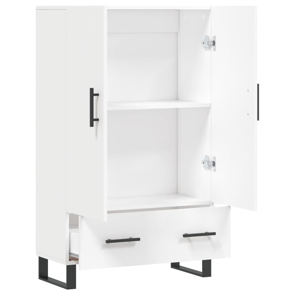 Chest of drawers, white, 69.5x31x115cm, engineered wood