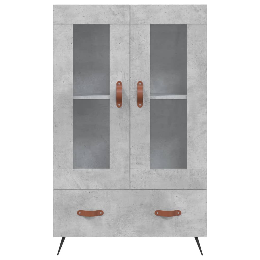 Kumode, betona pelēka krāsa, 69,5x31x115cm, apstrādāta koksne