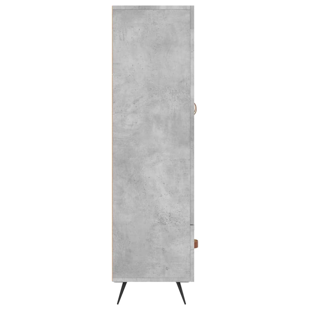 Kumode, betona pelēka krāsa, 69,5x31x115cm, apstrādāta koksne