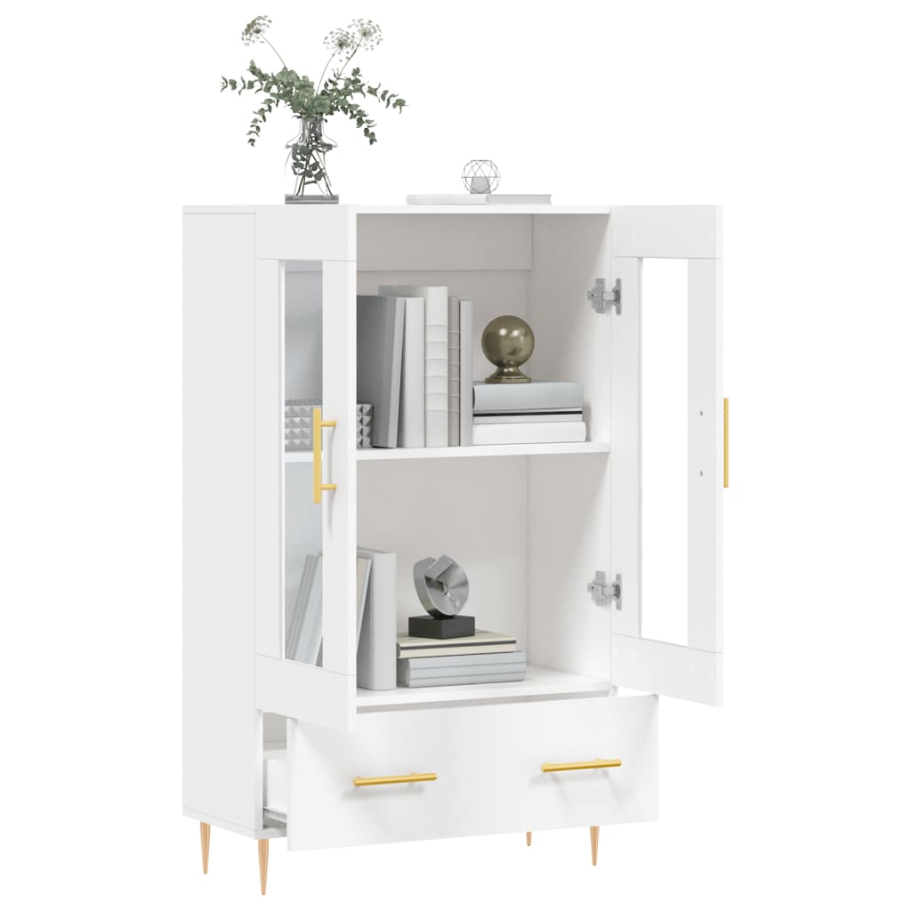Chest of drawers, white, 69.5x31x115cm, engineered wood