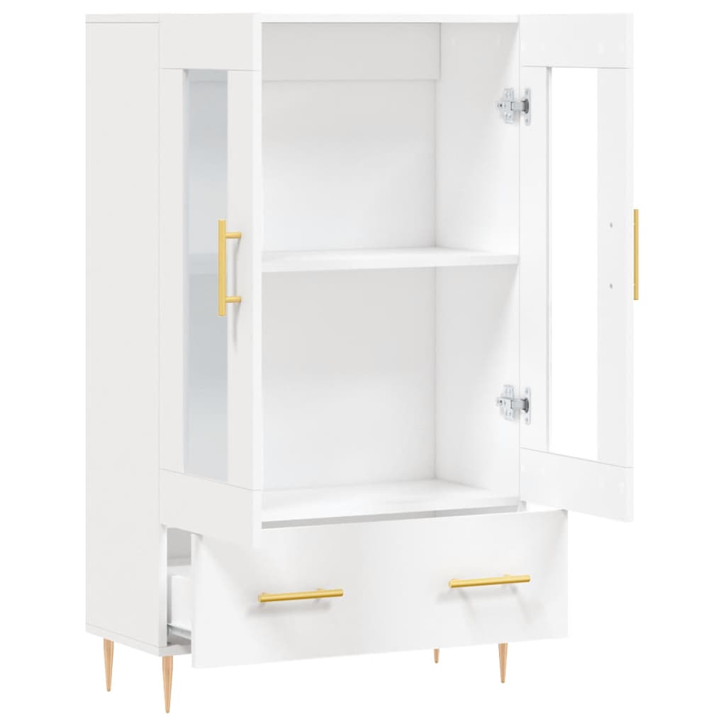 Chest of drawers, white, 69.5x31x115cm, engineered wood